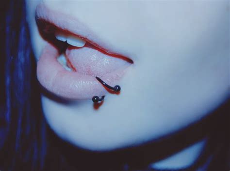 Girl Lip Ring Lips Mouth Piercing Image 177911 On