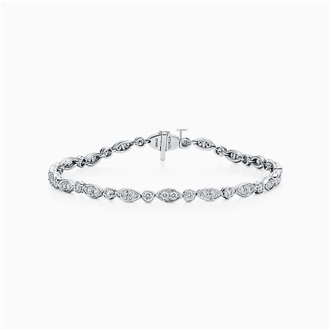 This exquisite piece features very high grade round brilliant cut diamonds, approx stunning diamond and platinum tennis bracelet created by tiffany & co. Tennis Bracelets | Tiffany & Co.