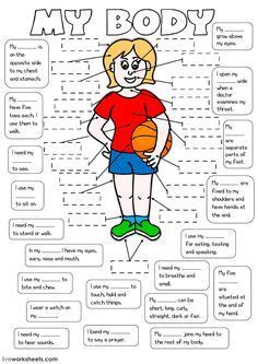 Employ this pdf parts of the human body chart for kindergarten and 1st grade kids, to impart effective learning of body vocabulary. Grade 1 - Human Body Parts Worksheet | summmer vacation | Pinterest | 1st grade worksheets ...
