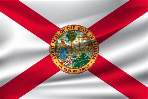 Waving Flag Of Florida Stock Illustration Illustration Of Fabric