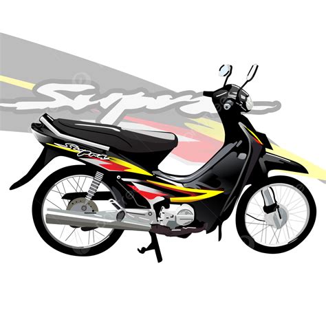 Vektor Motor Supra Sepeda Motor Vektor Sepeda Motor Bebek Motorik