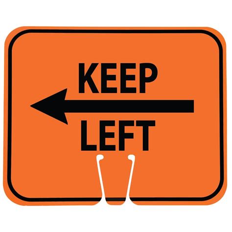 Keep Left Traffic Cone Sign — Gemplers