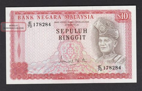 Malaysian ringgit (myr) philippine peso (php) conversion table. Malaysia 10 Ringgit (1976 - 81) P15a 3rd Series - About Unc