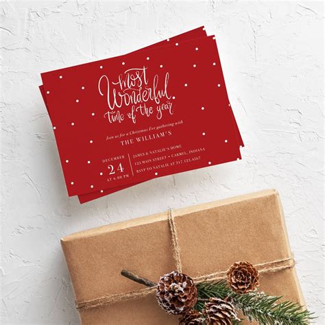 Editable Holiday Party Invitation Template The Most Wonderful Etsy