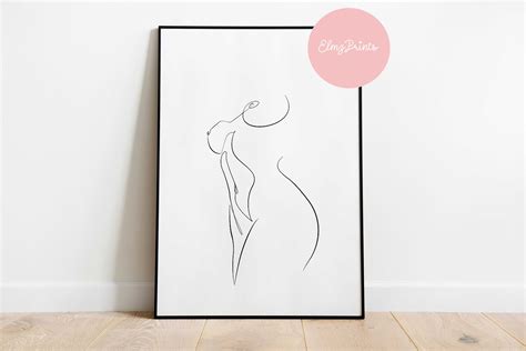 Erotic Line Art A Print Female Line Art Nude Woman Art Etsy