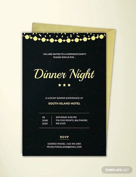 62 Printable Dinner Invitation Templates Psd Ai Word