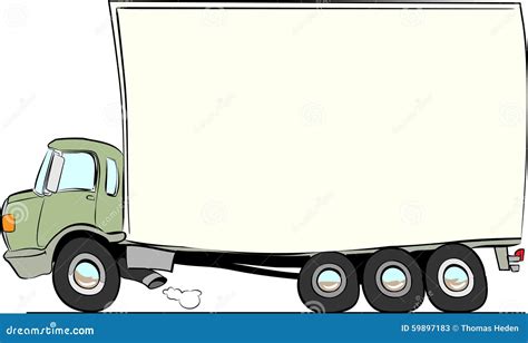 Moving Truck Van Continuous One Line Drawing Cartoon Vector