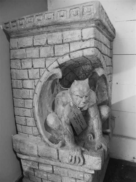 This Concrete Gargoyle Statue Is Made From A Hand Carved Mold This