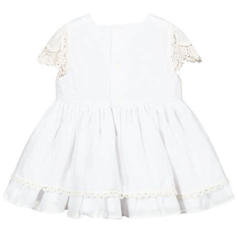 Miranda Girls Ivory Cotton Lace Dress Childrensalon Outlet