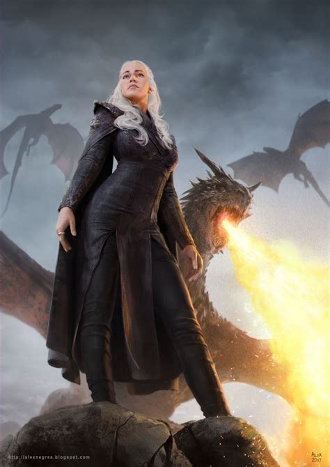 Mother Of Dragons By Alex Negrea Game Of Thrones Art Mother Of