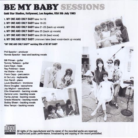 Phil Spector And The Ronettes Be My Baby Sessions 1cdr Giginjapan