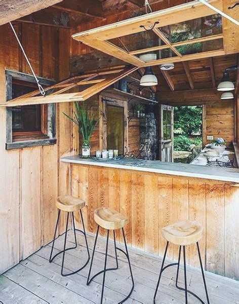 13 outdoor stone bar a charming, slab stone design like this one fits seamlessly into the natural beauty of your outdoor space if you want to make your bar a permanent addition to your backyard. Image result for shed with flip up window | Outdoor ...