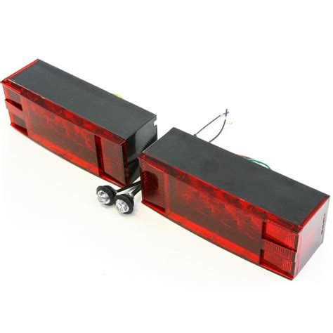 2 Led Submersible Combination Trailer Tail Lights Boat And 2 Clear