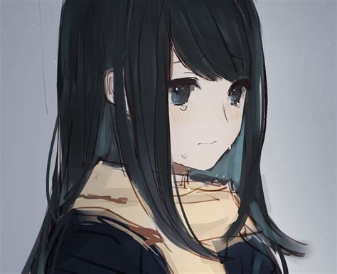 The Gallery For Sad Anime Girl Crying With Brown Hair