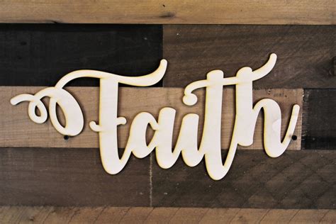 Faith Word Sign Faith Wood cut out 3d Wood Sign faith word