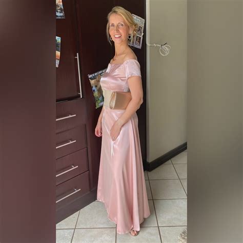 An Elegant Simple And Sophisticated Pink And Champagne Formal Dress Created For A Wedding
