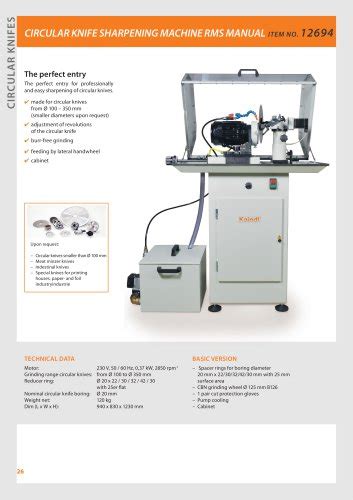 Circular Saw Sharpening Machine Ssg Manual Kaindl Reiling Pdf