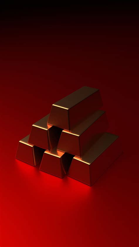 Gold Bars 3d Gold Thomas Bars Bling Metal Money Red Render