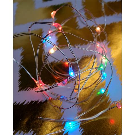 20 Rgb Multi Color Flashing Led Micro Fairy String Lights Wire 6ft