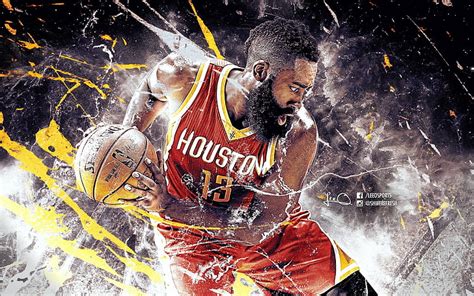 Hd Wallpaper Houston Rockets James Harden 2017 Nba Poster Wallp