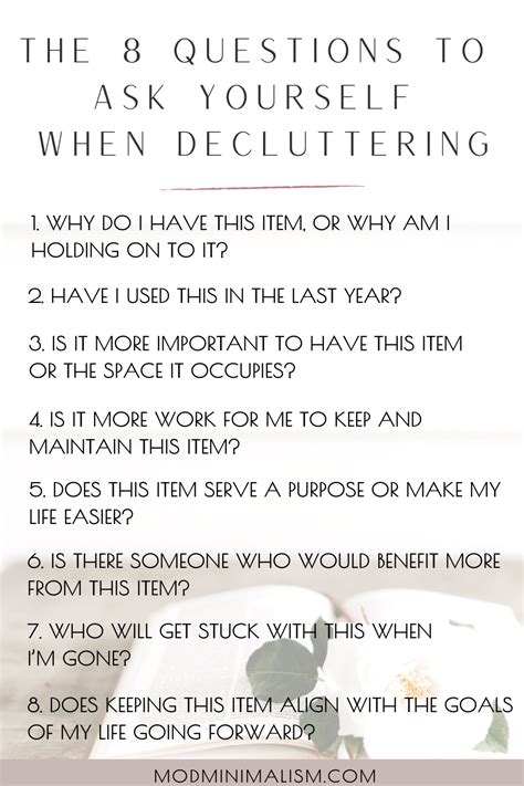 The 8 Most Important Questions To Ask Yourself When Decluttering How
