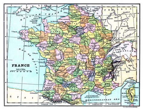 Large Detailed Old Political And Administrative Map Of France 1857 Riset