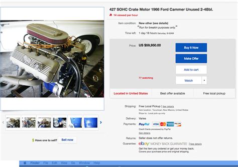 Theres An Untouched 427 Cammer On Ebay And You Have One Day Left To