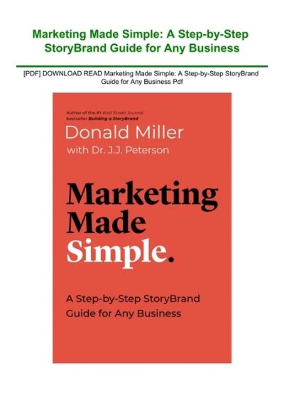 Pdf Download Read Marketing Made Simple A Step By Step Storybrand