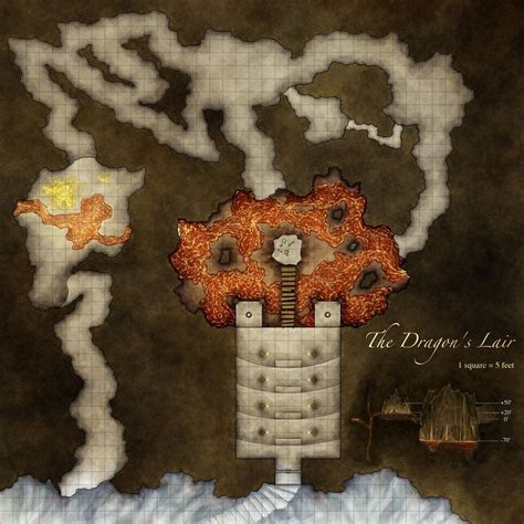 Dragons Lair Fantasy Map Dungeons And Dragons Maps Dungeon Maps