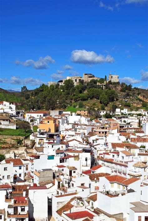 Town And Castle Monda Spain Editorial Stock Image Image Of Castle