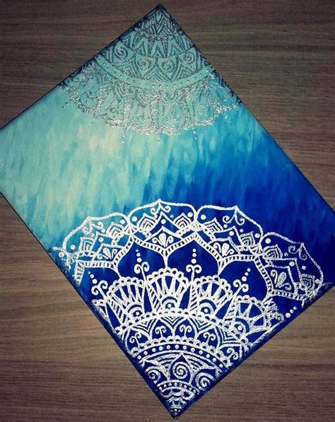One Of My First Canvas Paintings Mandala Canvas Painting Pintura De