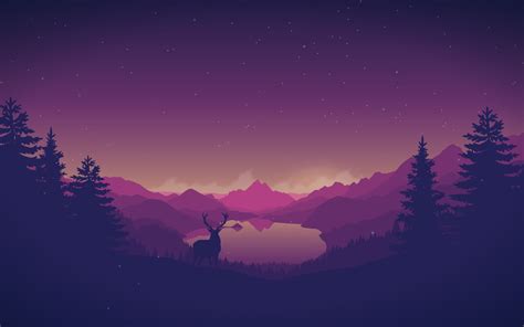 3840x2400 Artistic Forest Mountains Lake And Deer Uhd 4k 3840x2400