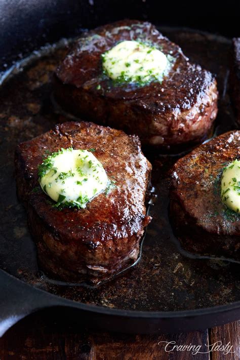 Filet Mignon Steak With Garlic Herb Butter Craving Tasty