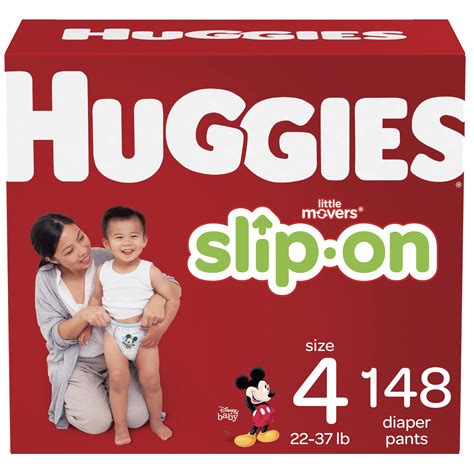 Huggies Little Movers Slip On Diaper Pants Size 4 148 Ct