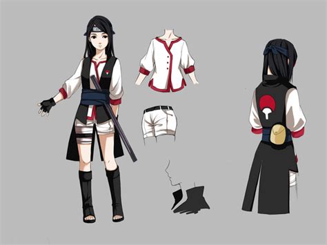 Naruto Oc Juri Uchiha Outfit Designpng Roupas Naruto Roupas
