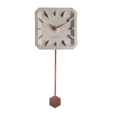 Zuiver Tiktak Time Concrete Clock In Copper Zuiver Cuckooland