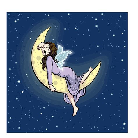 Fairy On Moon Drawing K0nem
