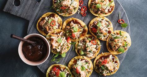 Bring the corners together to enclose the filling and pinch the centre to seal. Hot and sour salmon wonton tostadas