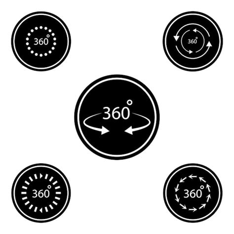 Premium Vector 360 Degree Icon Vector Template Illustration Logo Design