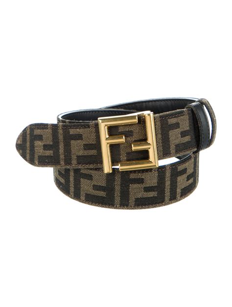 Fendi Zucca Ff Logo Belt Kit Brown Belts Accessories Fen293898