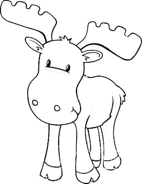 Moose Coloring Pages For Kids (PDF Printable) - Free Coloring Sheets