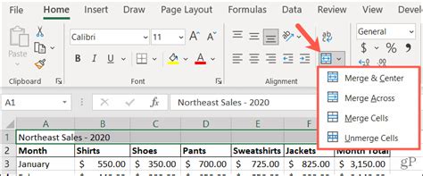How To Merge And Unmerge Cells In Microsoft Excel