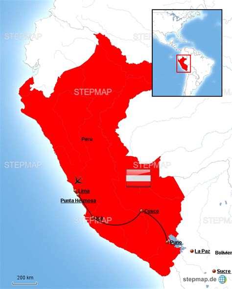 Stepmap Peru Landkarte Für Peru