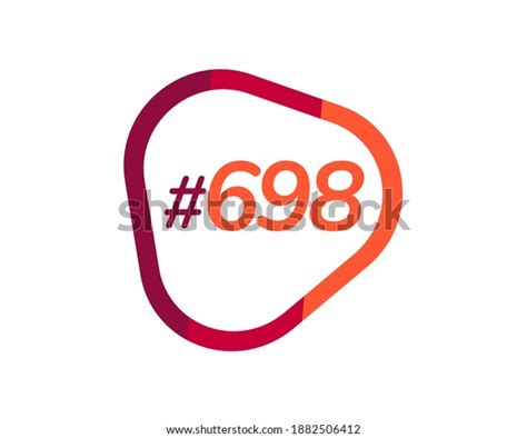 Number 698 Image Design 698 Logos Stock Vector Royalty Free