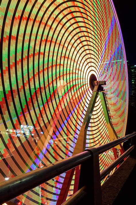 Ferris Wheel Closeup Night Long Exposure Photograph By David Gn Fine