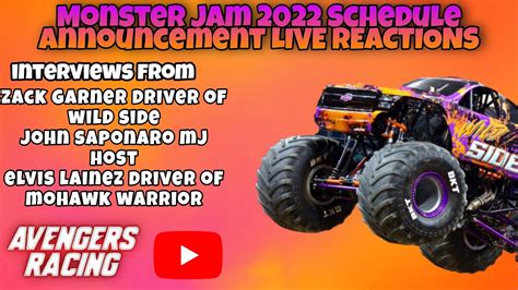 Monster Jam 2022 Schedule Announcement Post Live Reactions Youtube