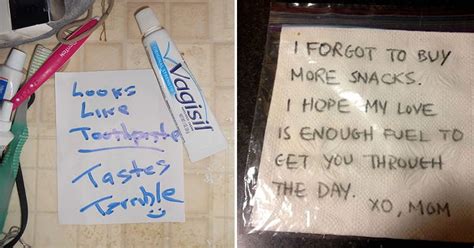 25 Funny Notes Parents Left For Their Kids Bouncy Mustard
