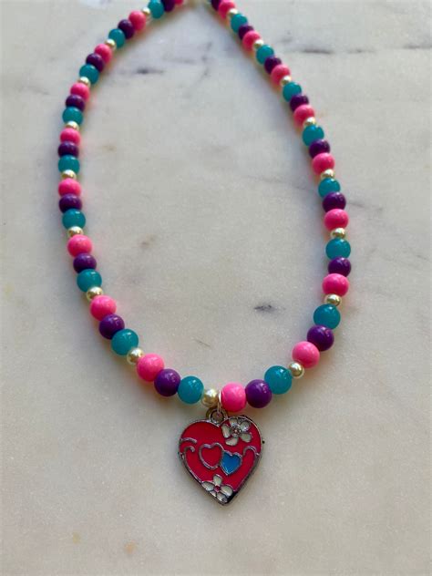 Colorful Beaded Barbie Necklaces Etsy