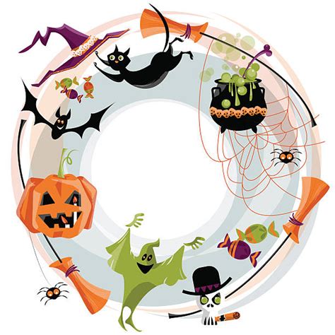 Download Best Halloween Wreath Illustrations, Royalty-Free Vector ...