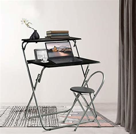 What you get is a stable and durable product that will support. Aingoo Folding Computer Desk Chair Set 30" Small Writing ...